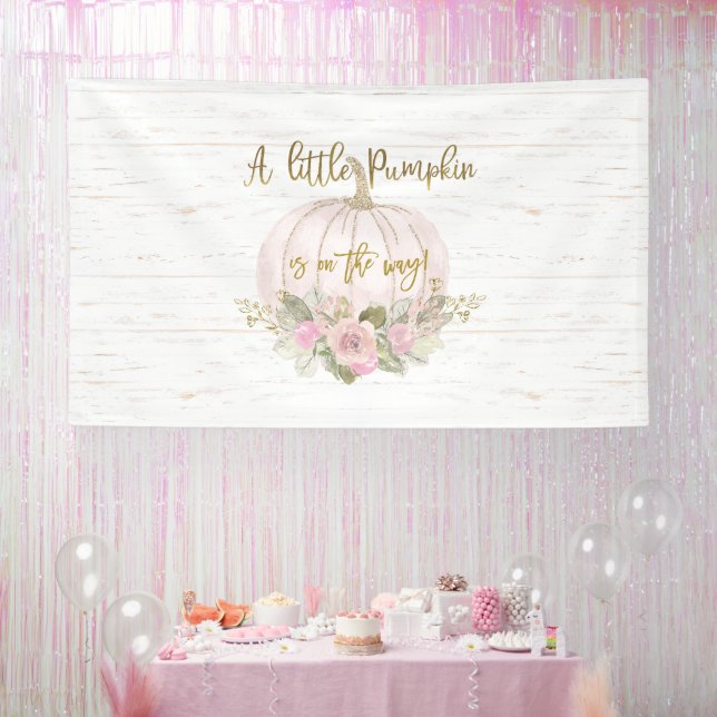 Banderoles Une petite fille Baby shower Citrouille (Fête)