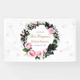 Banderoles Une romance floue : Fête des mariées rose