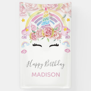 Banderoles Unicorn Magical Joyeux Anniversaire