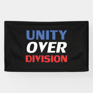 Banderoles Unité sur division - rouge, blanc, bleu, noir