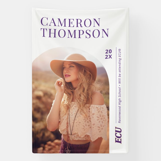 Banderoles Université de Caroline de l'Est | Logo de l'écu (Verticale)