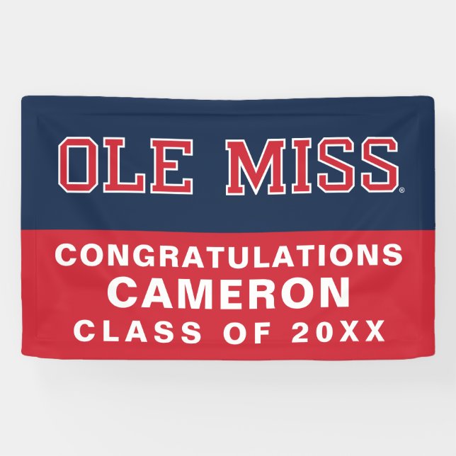 Banderoles Université du Mississippi | Ole Miss Wordmark (Horizontal)