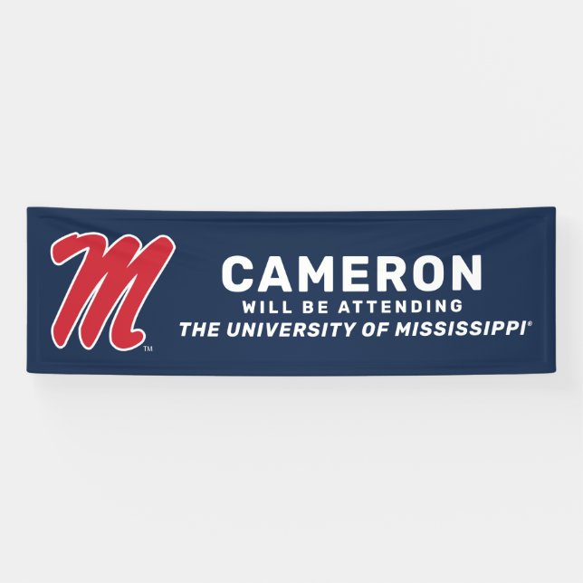 Banderoles Université du Mississippi | Script M (Horizontal)