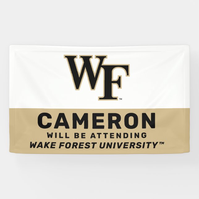Banderoles Université Wake Forest | WF (Horizontal)