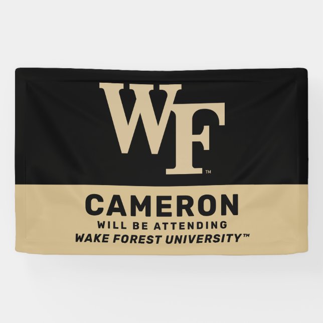 Banderoles Université Wake Forest | WF (Horizontal)