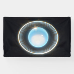 Banderoles Uranus planétaire avec anneaux Image JWST