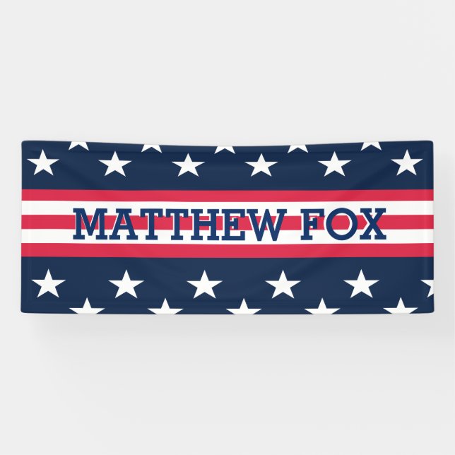 Banderoles USA Drapeau 🇺 🇸 Patriotique Étoiles et rayures M (Horizontal)