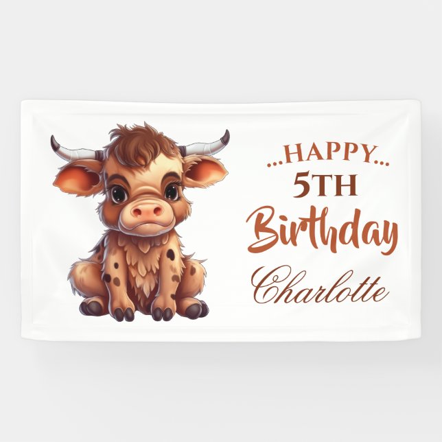 Banderoles Vache Brown FUNNY (Horizontal)