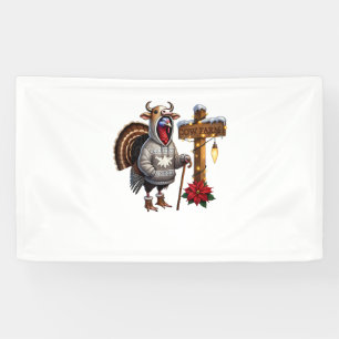 Banderoles Vache déguisée Turquie drôle Thanksgiving Tee mign