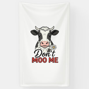 Banderoles Vache drôle vintage ne me lèche pas gravure