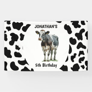 Banderoles Vache Noir et blanc