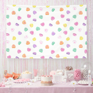 Banderoles Valentines Day Candy Hearts Motif