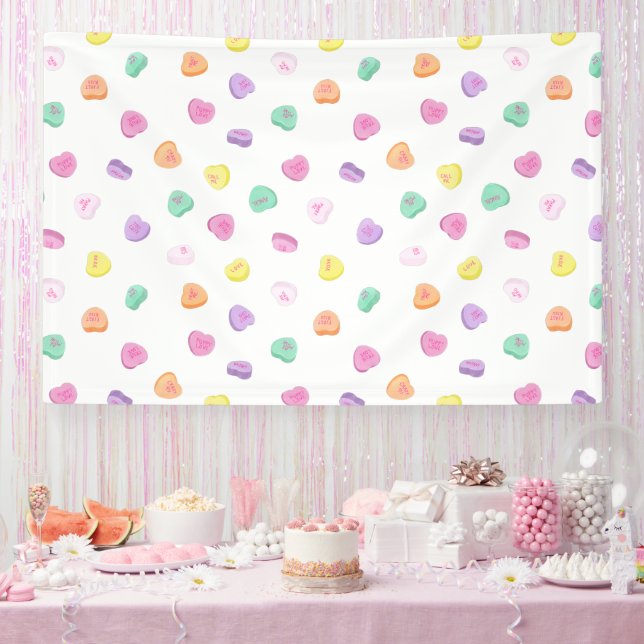 Banderoles Valentines Day Candy Hearts Motif (Fête)