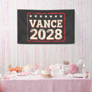 Banderoles Vance 2028 Pour élection présidentielle Trump Répu