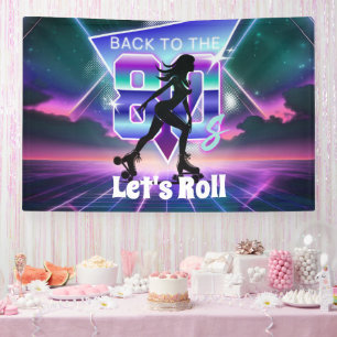 Banderoles Vaporwave Roller Skate fête d'anniversaire