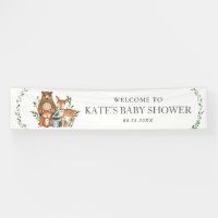 Végétation Bois Animaux Baby shower Interdiction d