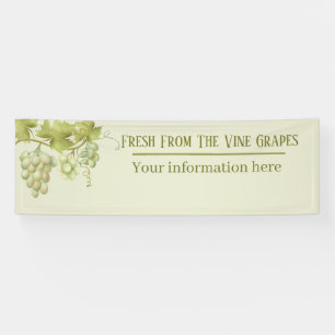 Banderoles vendeurs de raisins frais ajoutent une cabine de t