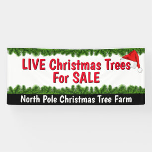 Banderoles Vendre Vivre Arbres de Noël Fermes