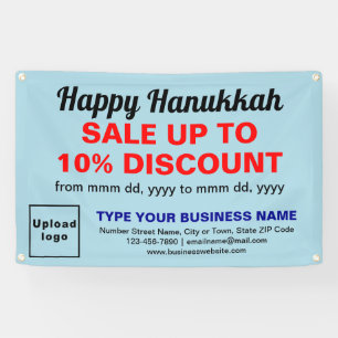 Banderoles Vente de Hanukkah d'affaires sur Rectangle Bleu Cl