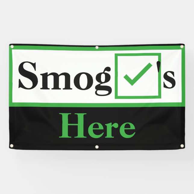 Banderoles Vérifications modernes du smog (Horizontal)