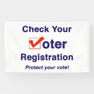 Banderoles Vérifier votre inscription aux élections de 2026
