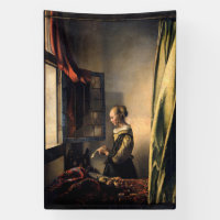 Vermeer - Fille lisant une lettre à une fenêtre ou
