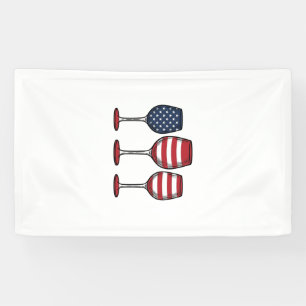 Banderoles Verres à vin patriotiques dessin de t-shirt vector