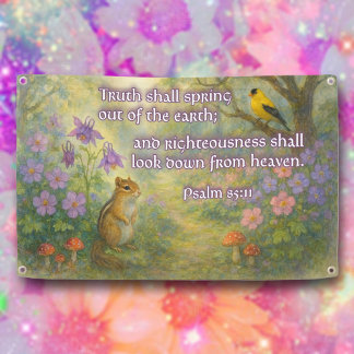 Banderoles Verset biblique chrétien floral de printemps Pâque