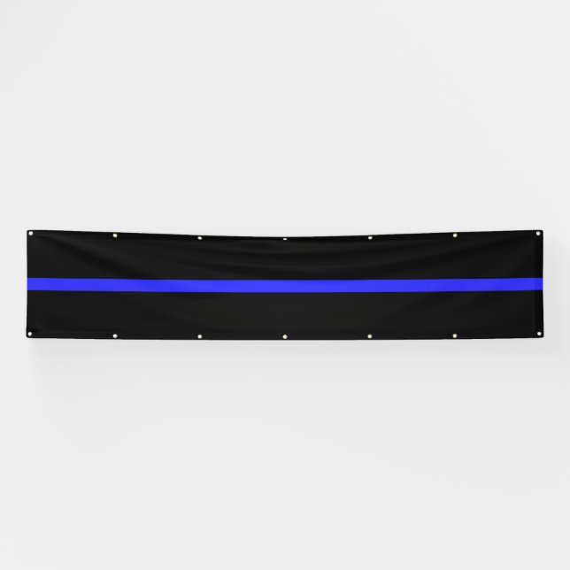 Banderoles Version standard de la ligne bleue mince énorme (Horizontal)