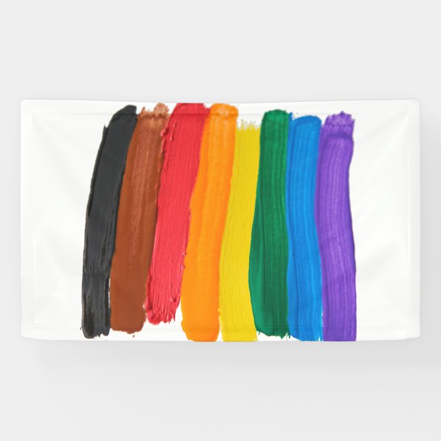 Banderoles vertical arc-en-ciel (Horizontal)