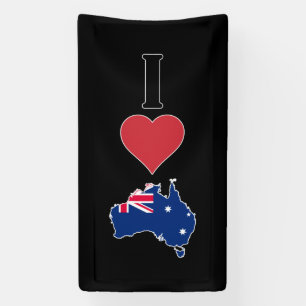 Banderoles Vertical I Love Australia / I Heart Australia