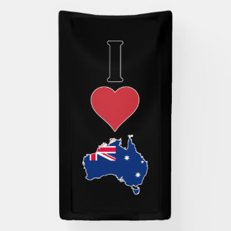 Banderoles Vertical I Love Australia / I Heart Australia