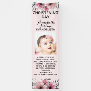 Banderoles Verticule de l'événement Soft Pink Floral CHRIST