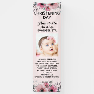 Banderoles Verticule de l'événement Soft Pink Floral CHRISTEN