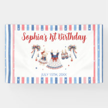 Vêtements Rouge Blanc & Bleu Fille Anniversaire