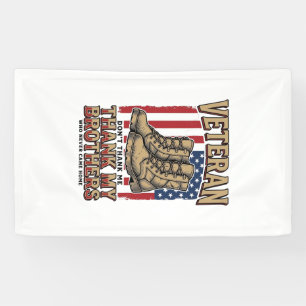 Banderoles Vétéran Merci à Mes Frères Chemise Militaire Vinta