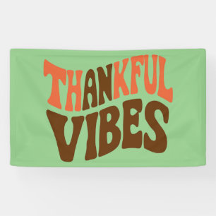 Banderoles Vibes de remerciement Thanksgiving Vintage Merci