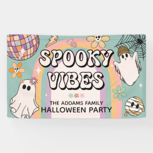 Banderoles Vibes éffrayantes Retro Amusement Halloween