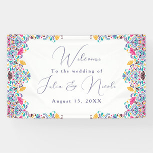 Banderoles Vibrant mexicaine Fiesta Style Mariage arc-en-ciel