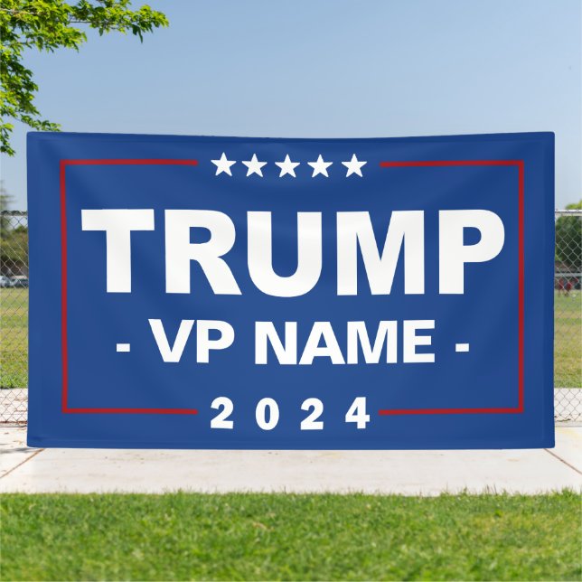 Banderoles Vice-président Trump 2024 sur mesure (Dehors)