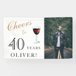 Banderoles Vin de 40 ans 40e anniversaire Photo