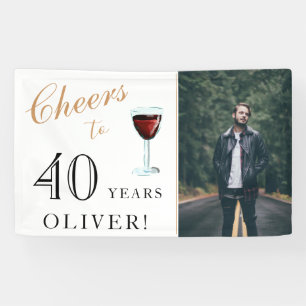 Banderoles Vin de 40 ans 40e anniversaire Photo