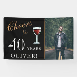 Banderoles Vin de 40 ans 40e anniversaire Photo