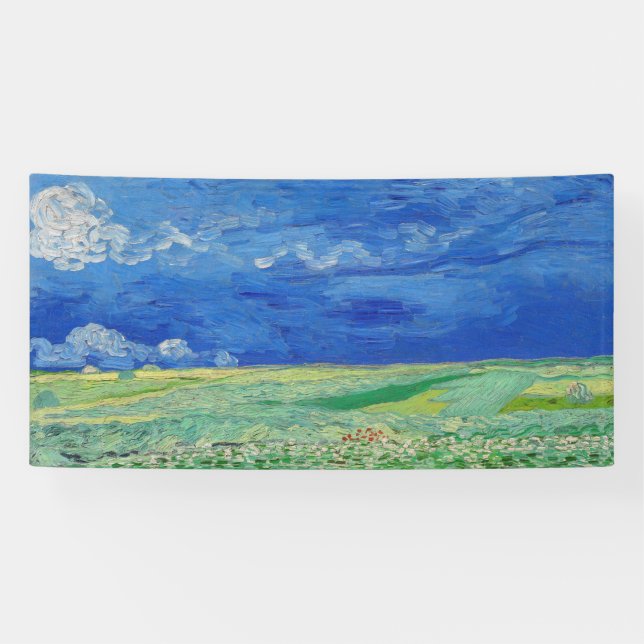 Banderoles Vincent van Gogh - Les champs de roues sous Thunde (Horizontal)