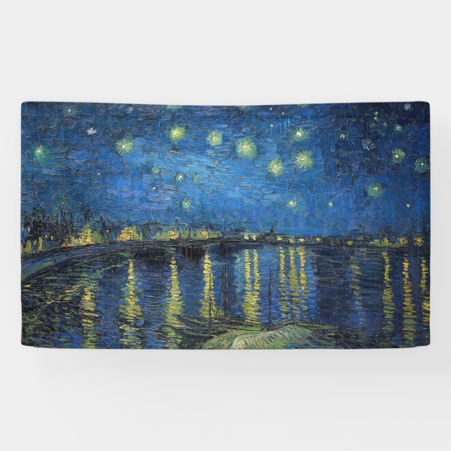 Banderoles Vincent van Gogh - Nuit étoilée sur le Rhône (Horizontal)