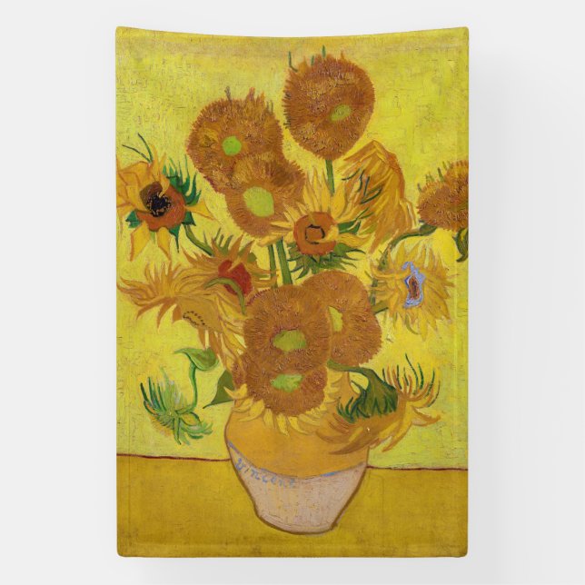 Banderoles Vincent van Gogh - Vase avec quinze tournesols (Verticale)