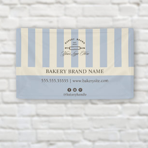 Banderoles Vintage Boulangerie Bleue Française Logo