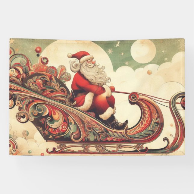 Banderoles vintage/caprical/père Noël/Noël (Horizontal)