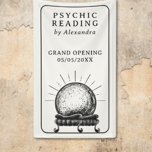 Banderoles Vintage Crystal Ball Psychique Moyen