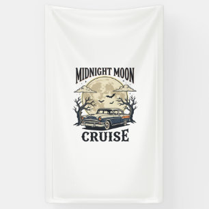Banderoles Vintage Moon Car Gothique Classique Auto Halloween